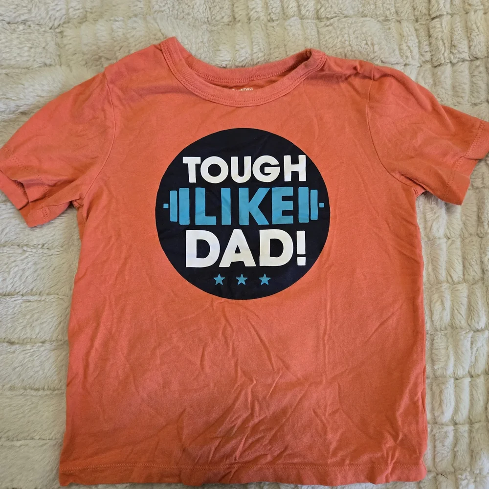 OshKosh B'gosh 5 Todder Orange 'Tough Like Dad' Tee
